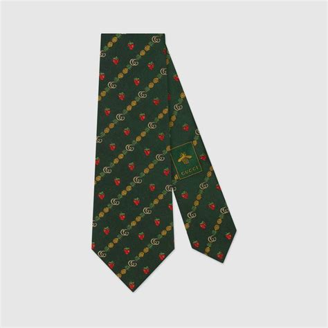 gucci strawberry tie|Gucci Double G Pineapple Strawberry Tie .